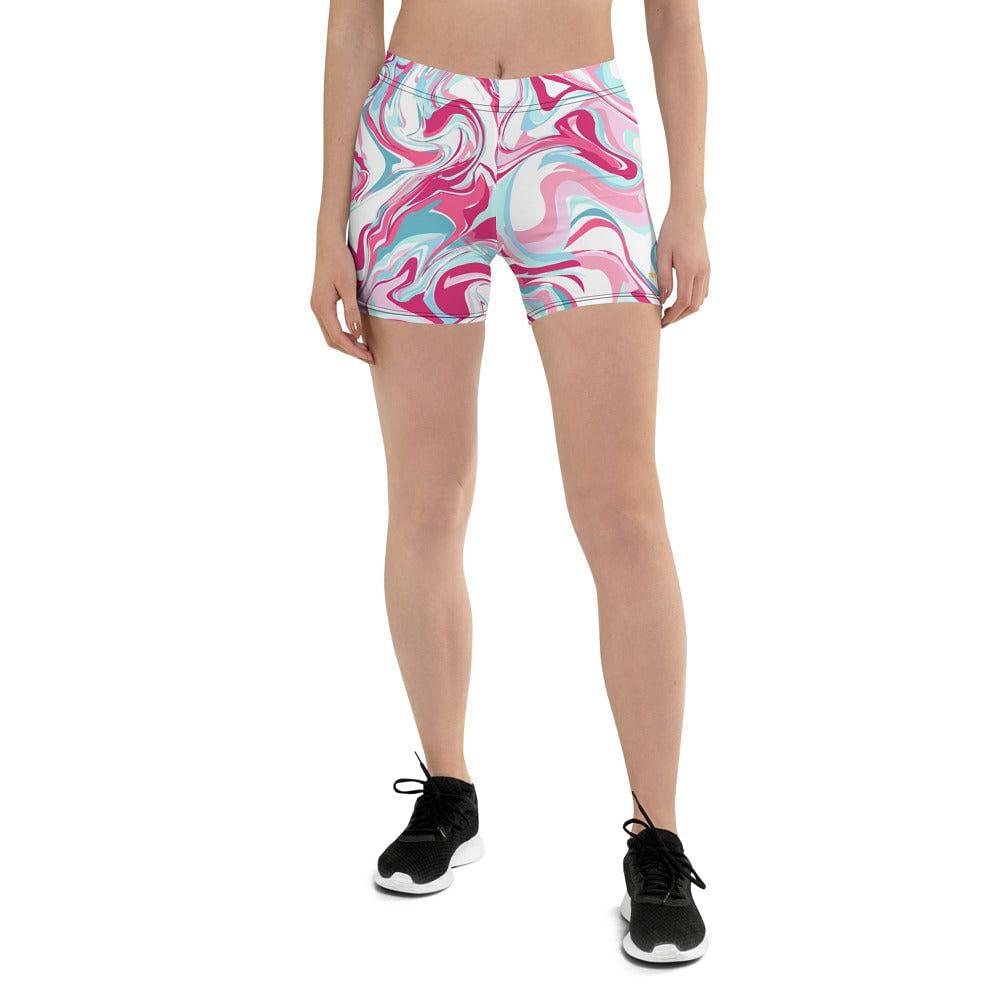 women's pink marble shorts - Main Image