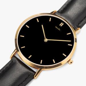 164. Hot Selling Ultra-Thin Leather Strap Quartz Watch (Rose Gold With Indicators) - mo.be