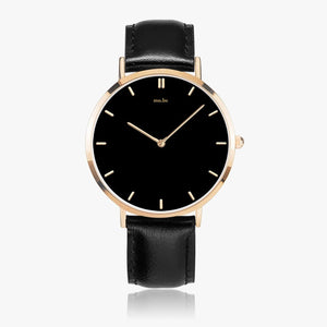 164. Hot Selling Ultra-Thin Leather Strap Quartz Watch (Rose Gold With Indicators) - mo.be