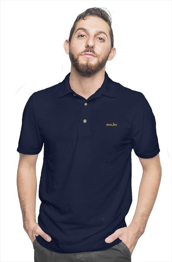 mo.be premium signature navy polo