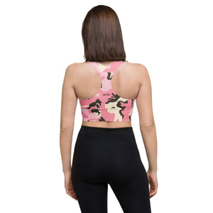 mo.be longline pink camo sports bra - mo.be