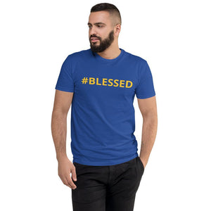 blessed men's fitted t-shirt. - mo.be