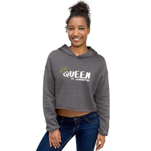 queen of quarantine cropped hoodie - mo.be