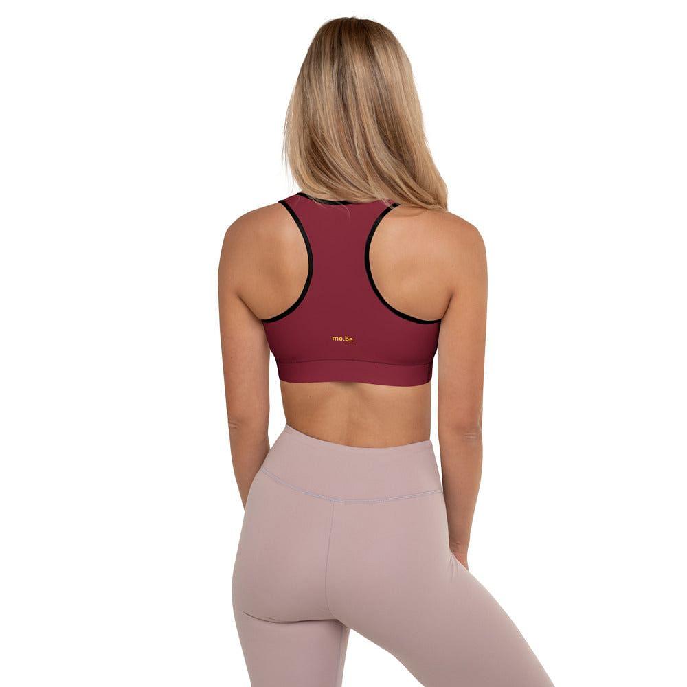 red padded sports bra - mo.be