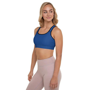 navy padded sports bra - mo.be
