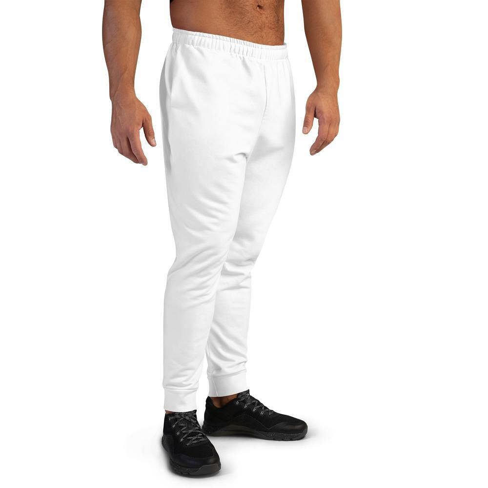 men's white joggers - mo.be
