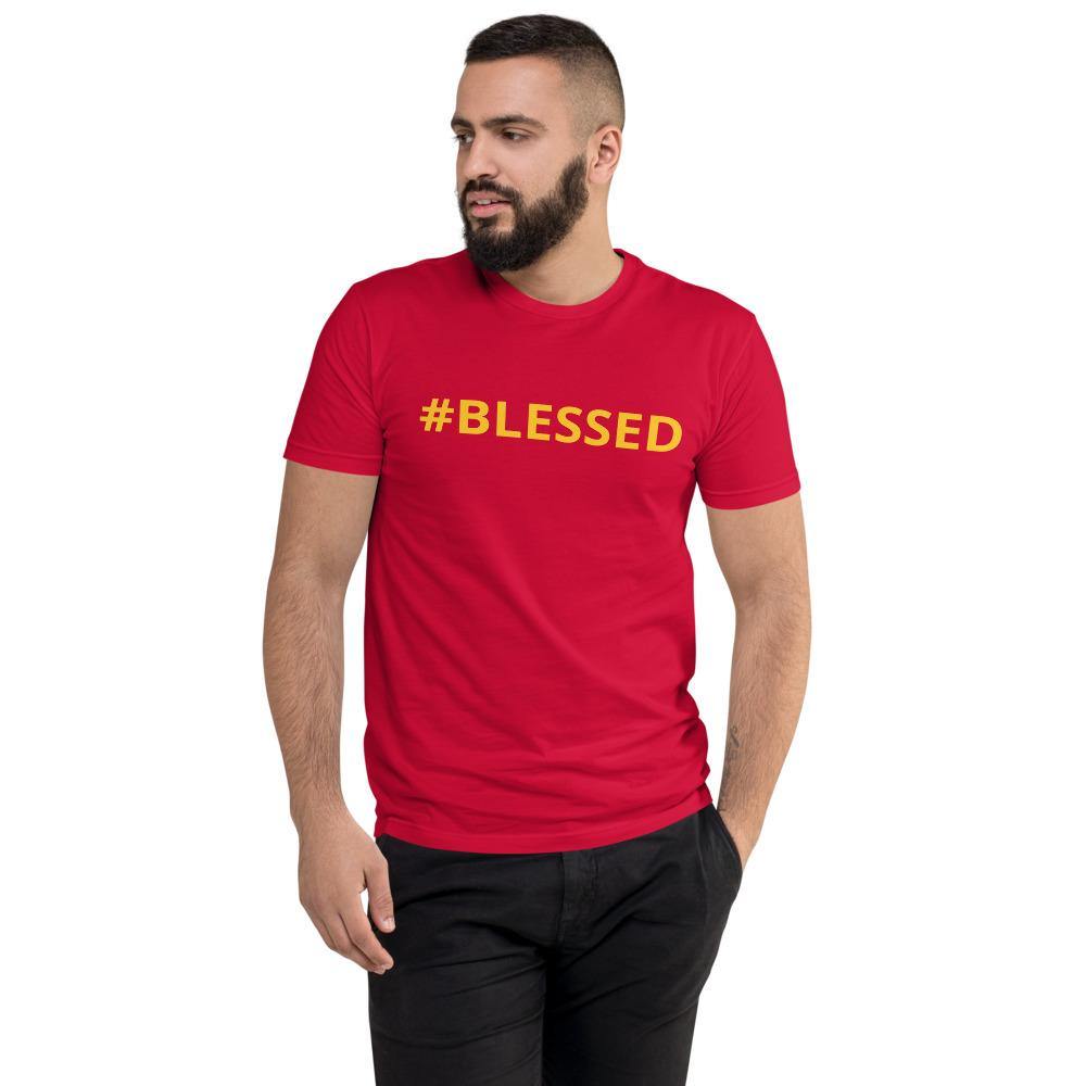 blessed men's fitted t-shirt. - mo.be