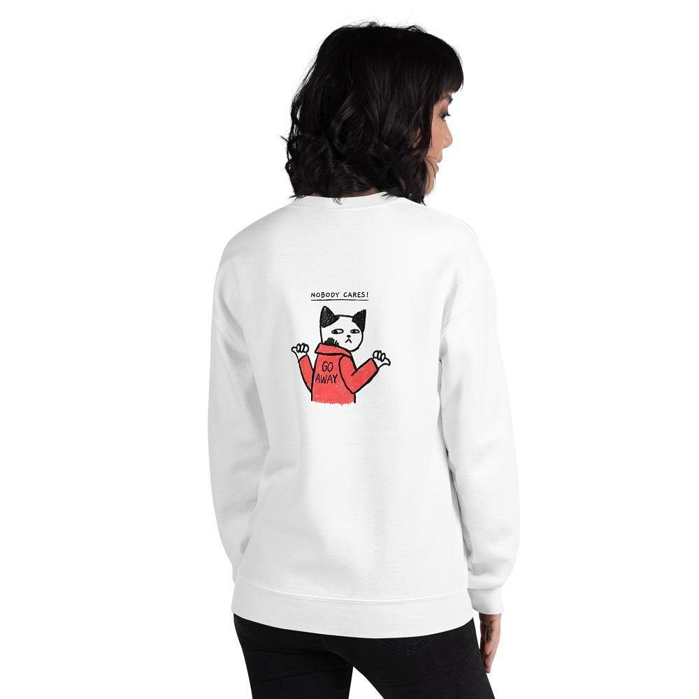 nobody cares women's sweatshirt - mo.be