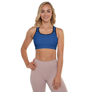 navy padded sports bra - mo.be
