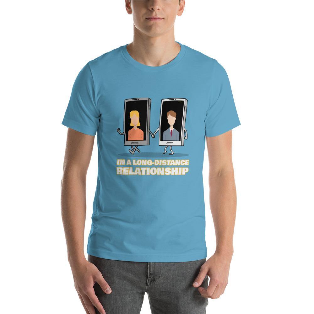 long distance relationship men's t-shirt - mo.be