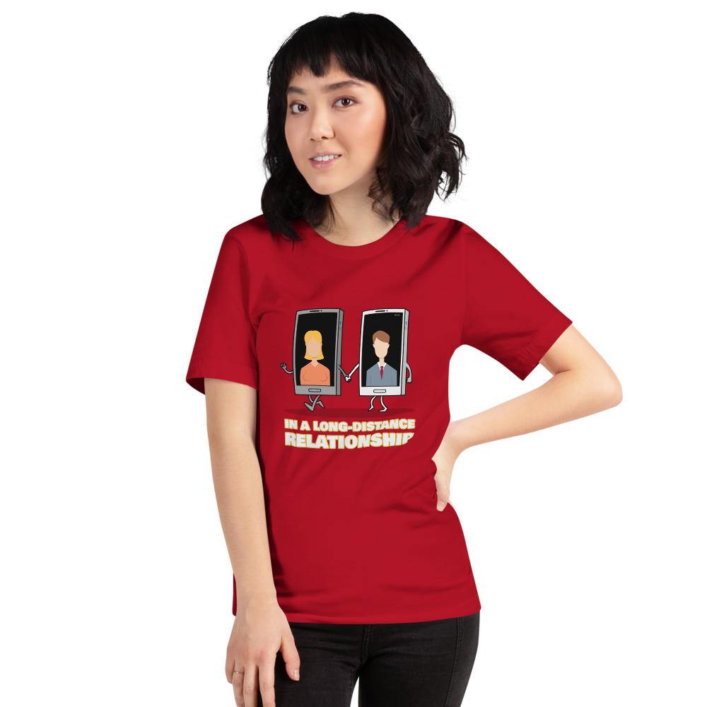 long distance relationship women's t-shirt - mo.be