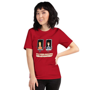 long distance relationship women's t-shirt - mo.be