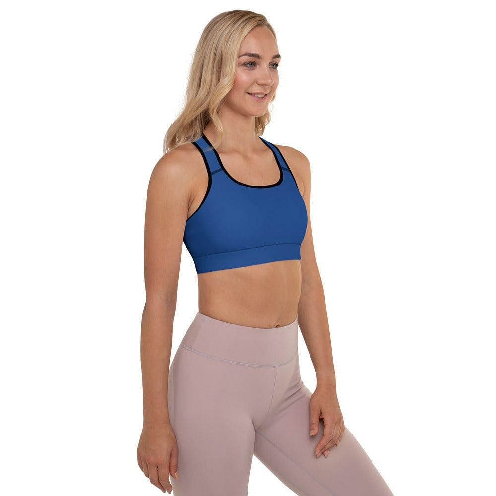 navy padded sports bra - mo.be