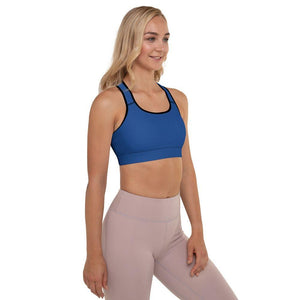 navy padded sports bra - mo.be