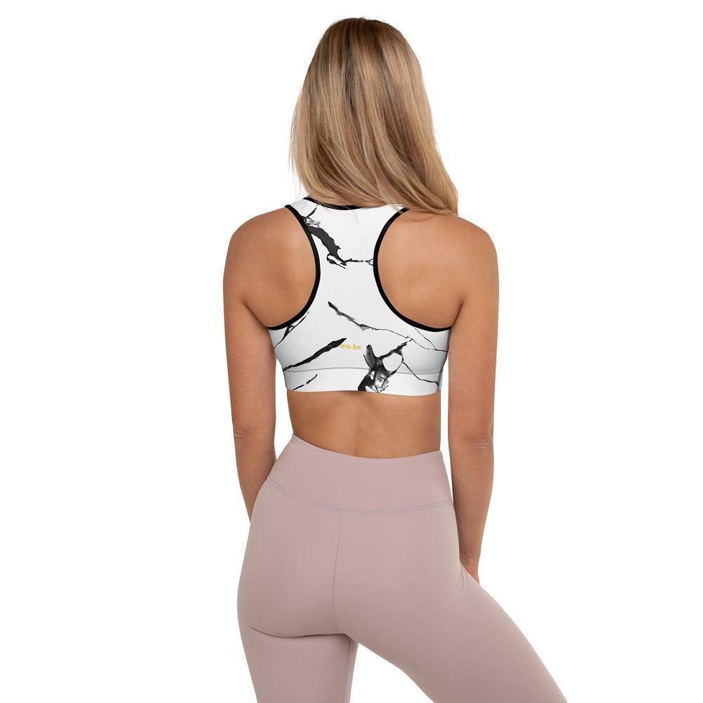 marble padded sports bra - mo.be