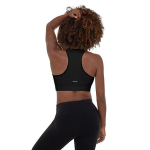 mo.be.fit black padded sports bra - mo.be