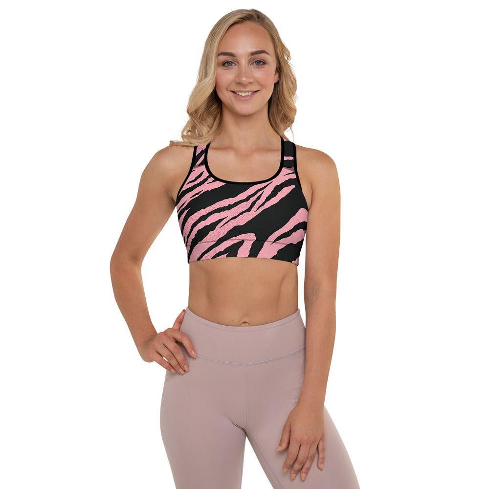 pink tiger padded sports bra - mo.be