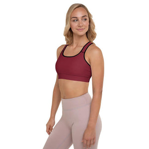 red padded sports bra - mo.be