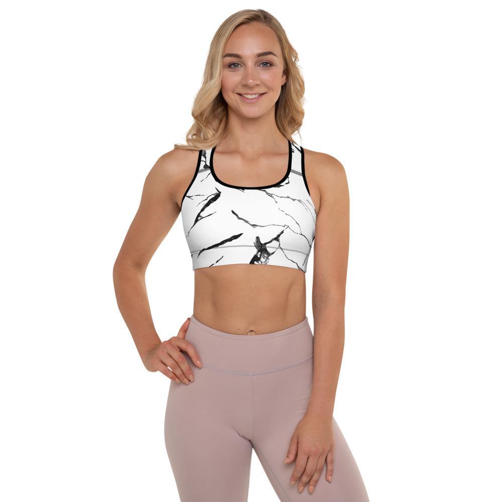 marble padded sports bra - mo.be