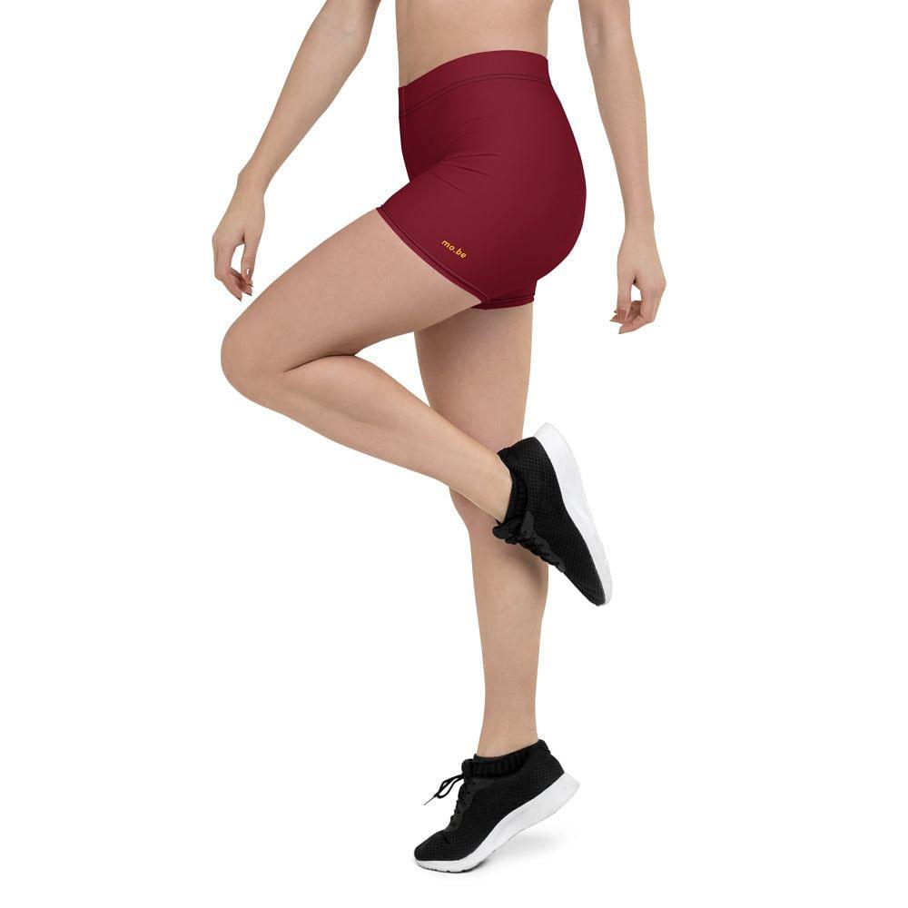 mo.be.fit women's red shorts - mo.be