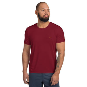 mo.be.fit plain maroon athletic t-shirt - mo.be