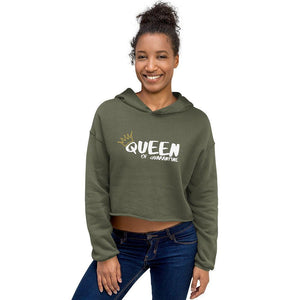 queen of quarantine cropped hoodie - mo.be