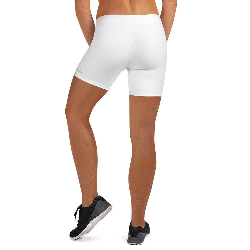 mo.be.fit women's white shorts - mo.be