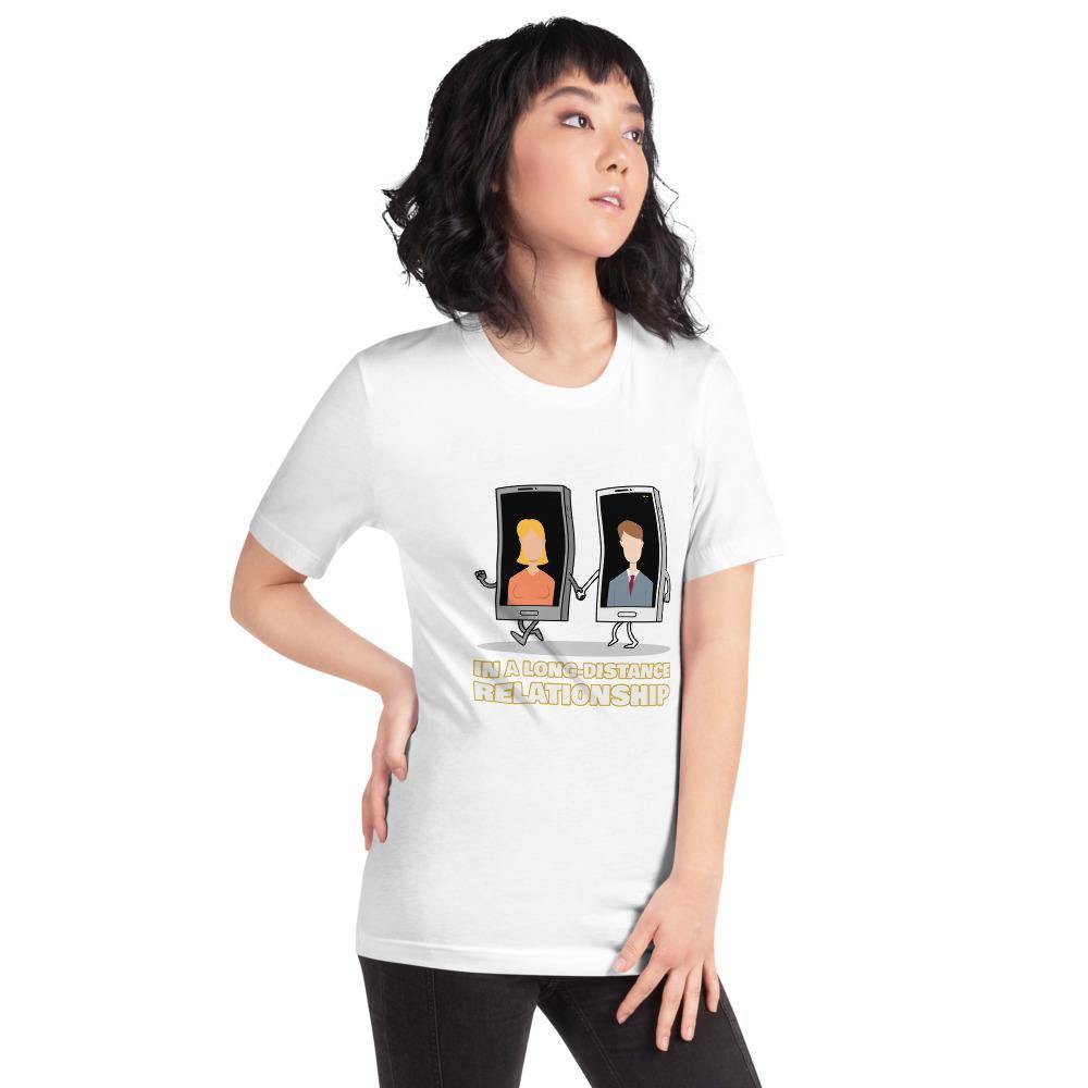 long distance relationship women's t-shirt - mo.be