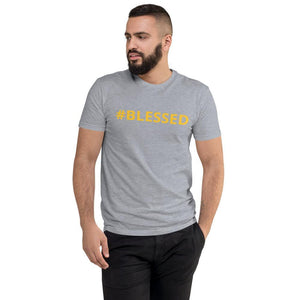 blessed men's fitted t-shirt. - mo.be
