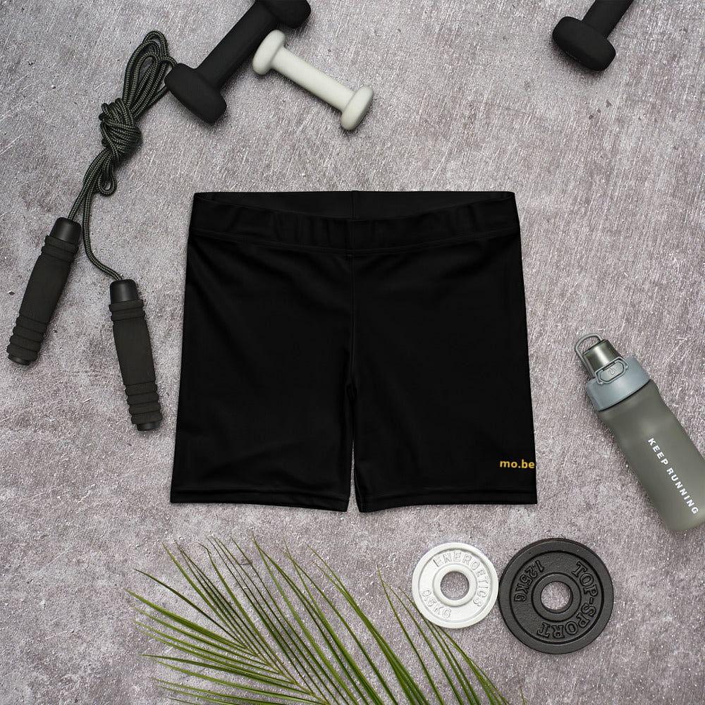 mo.be.fit women's black shorts - mo.be