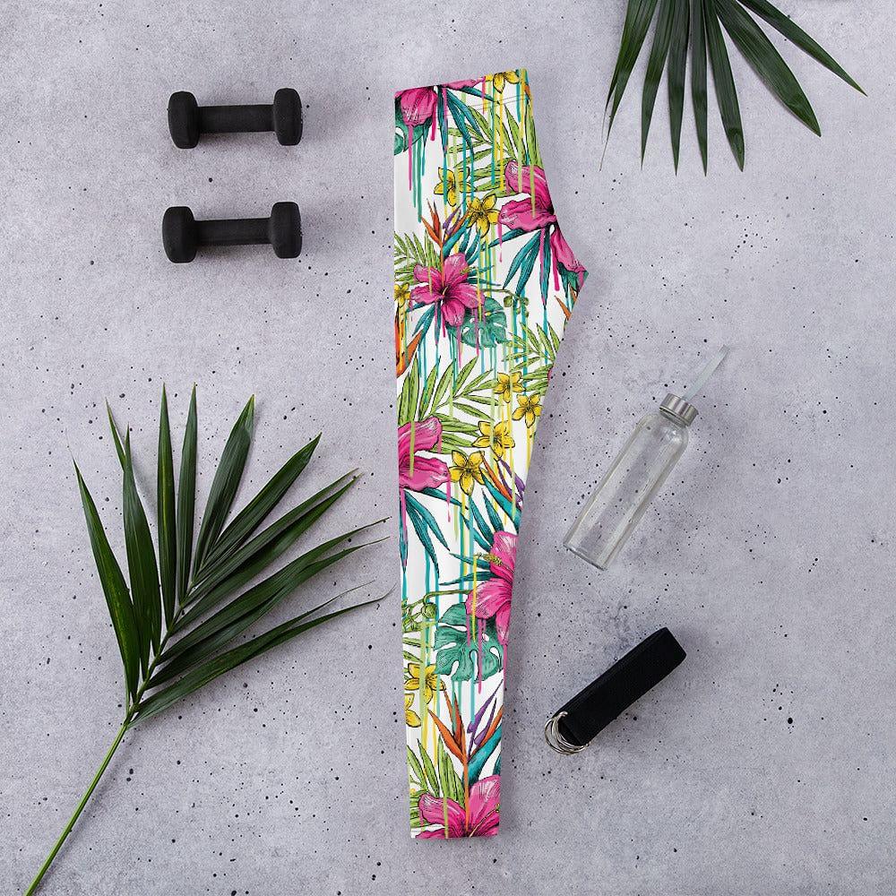 pink flower leggings - mo.be