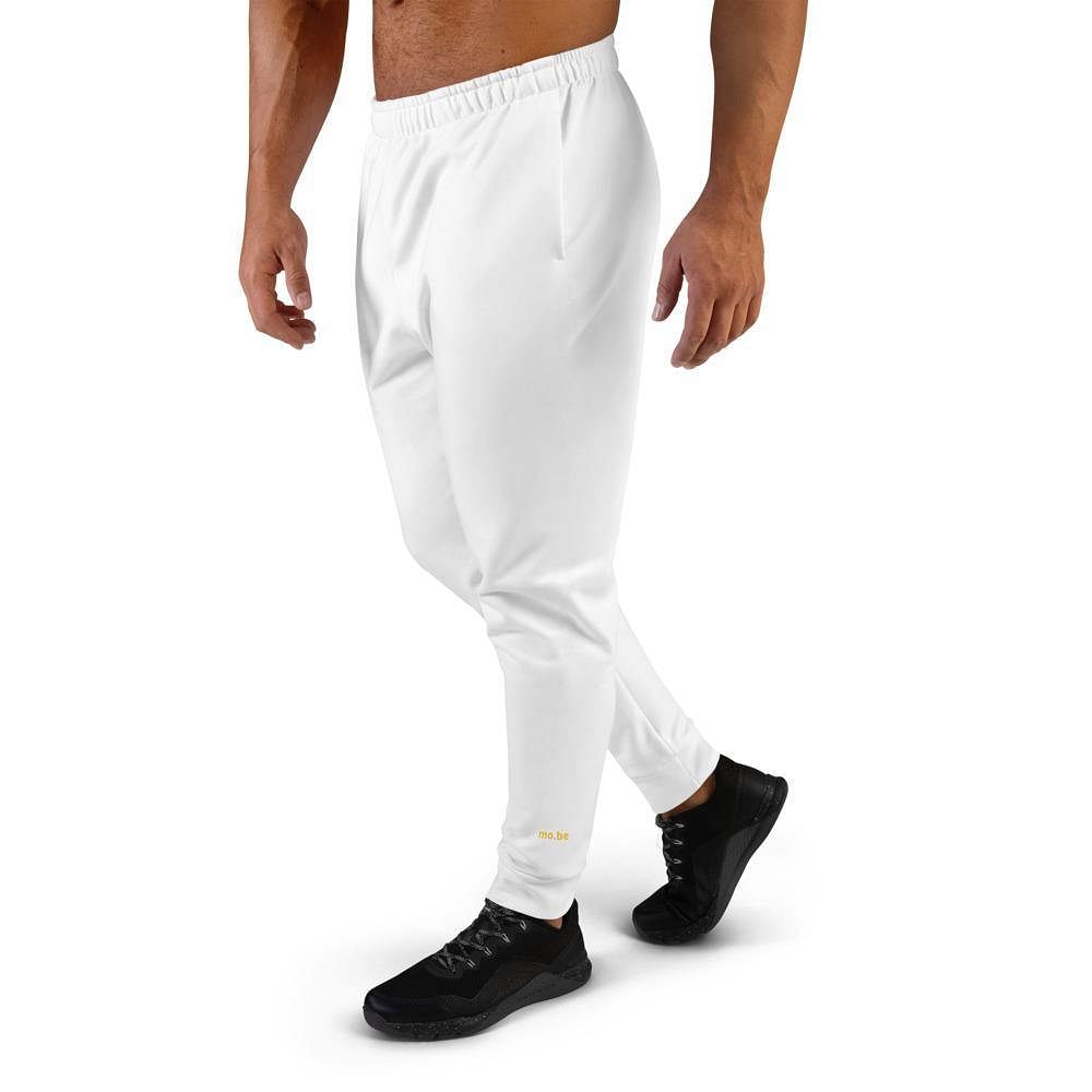 men's white joggers - mo.be