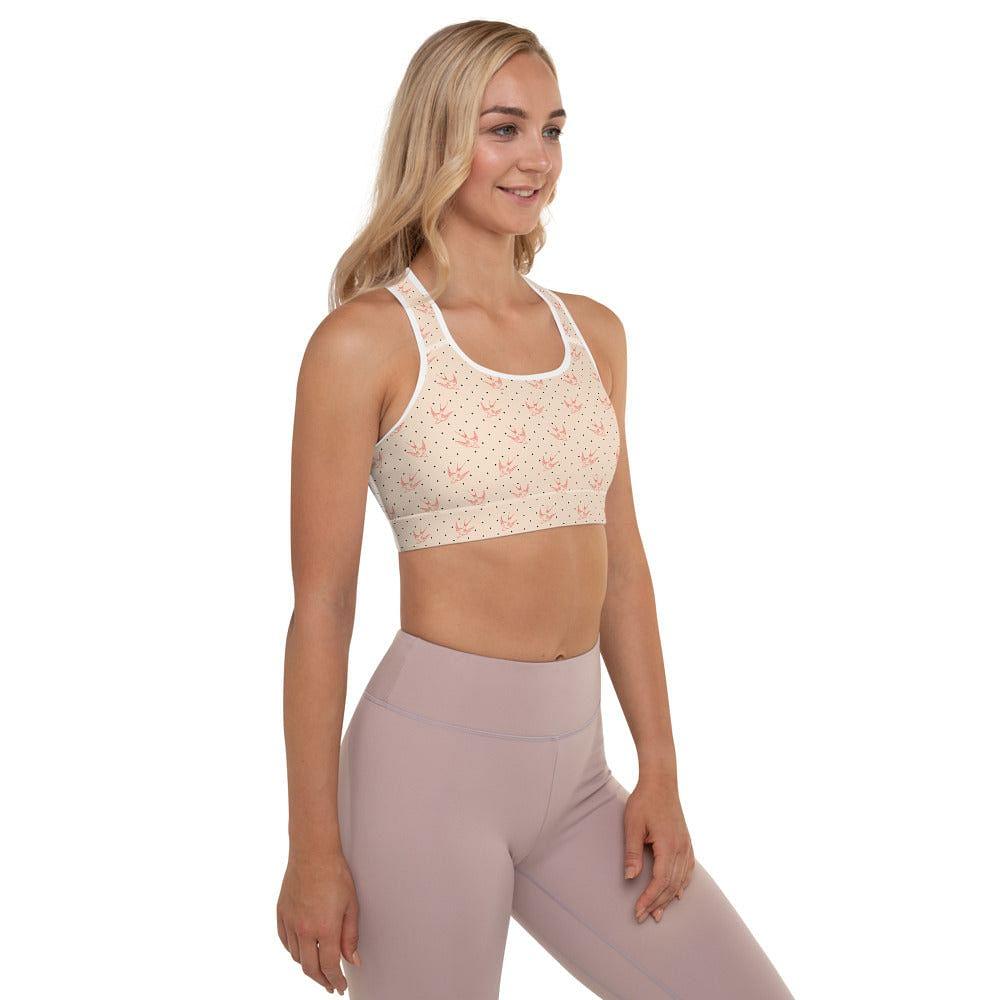 pink flyers padded sports bra - mo.be
