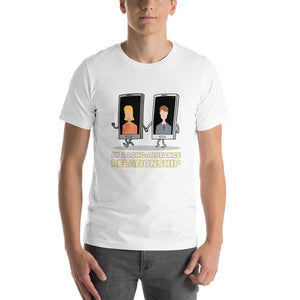 long distance relationship men's t-shirt - mo.be