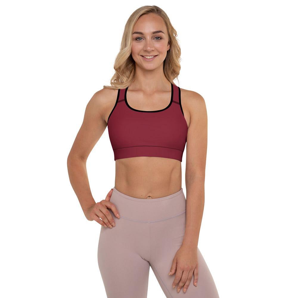 red padded sports bra - mo.be