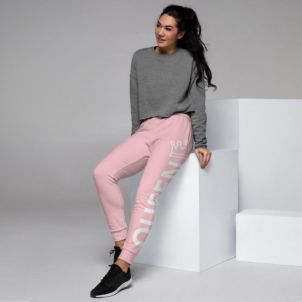 queen women's joggers in pink - mo.be