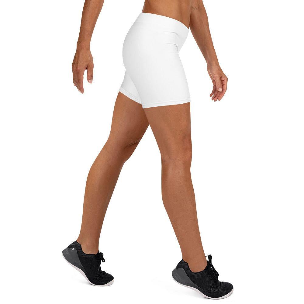 mo.be.fit women's white shorts - mo.be