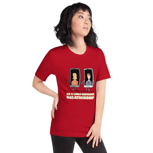 long distance relationship women's t-shirt - mo.be
