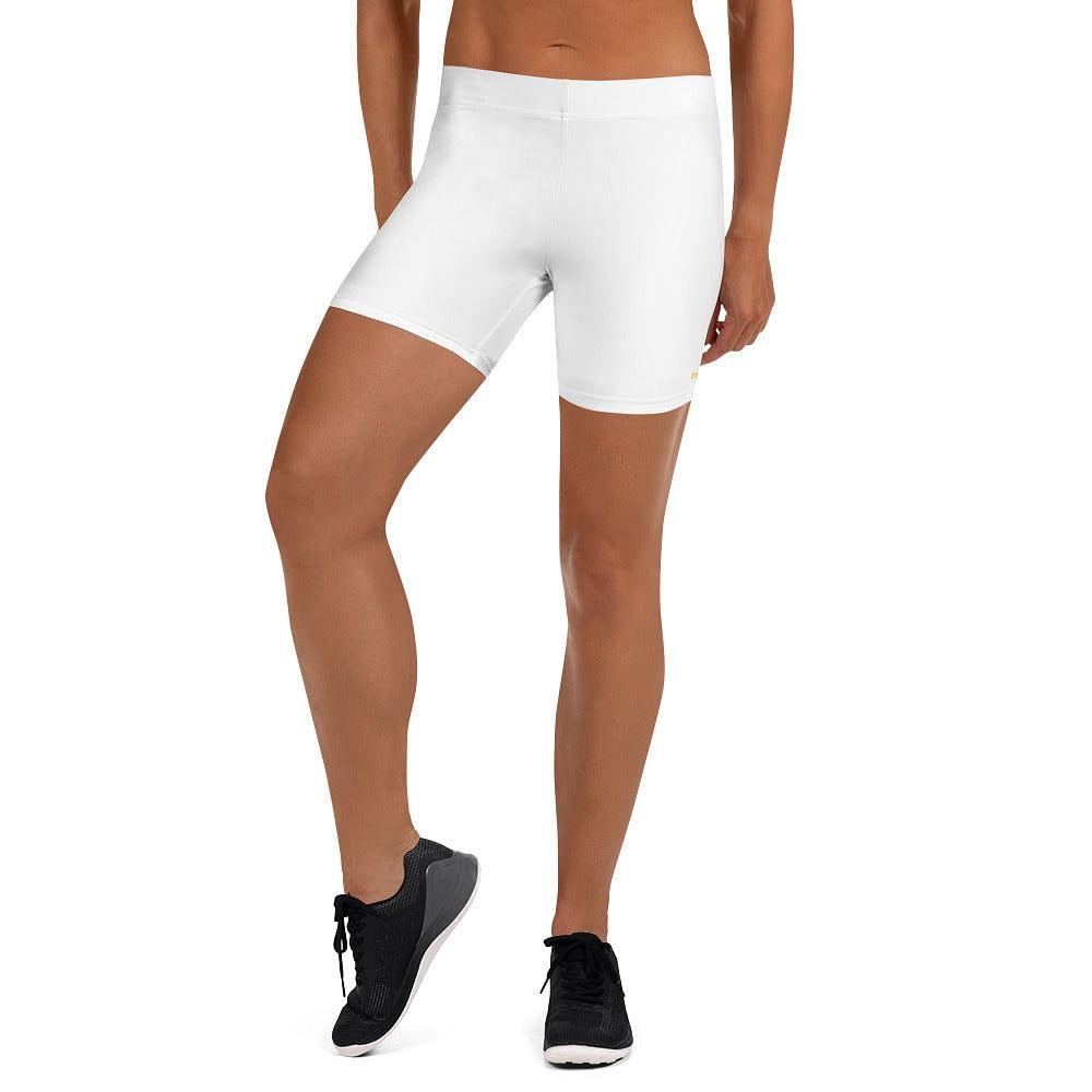 mo.be.fit women's white shorts - mo.be