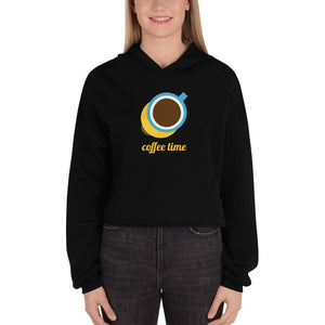 coffee women's crop hoodie - mo.be