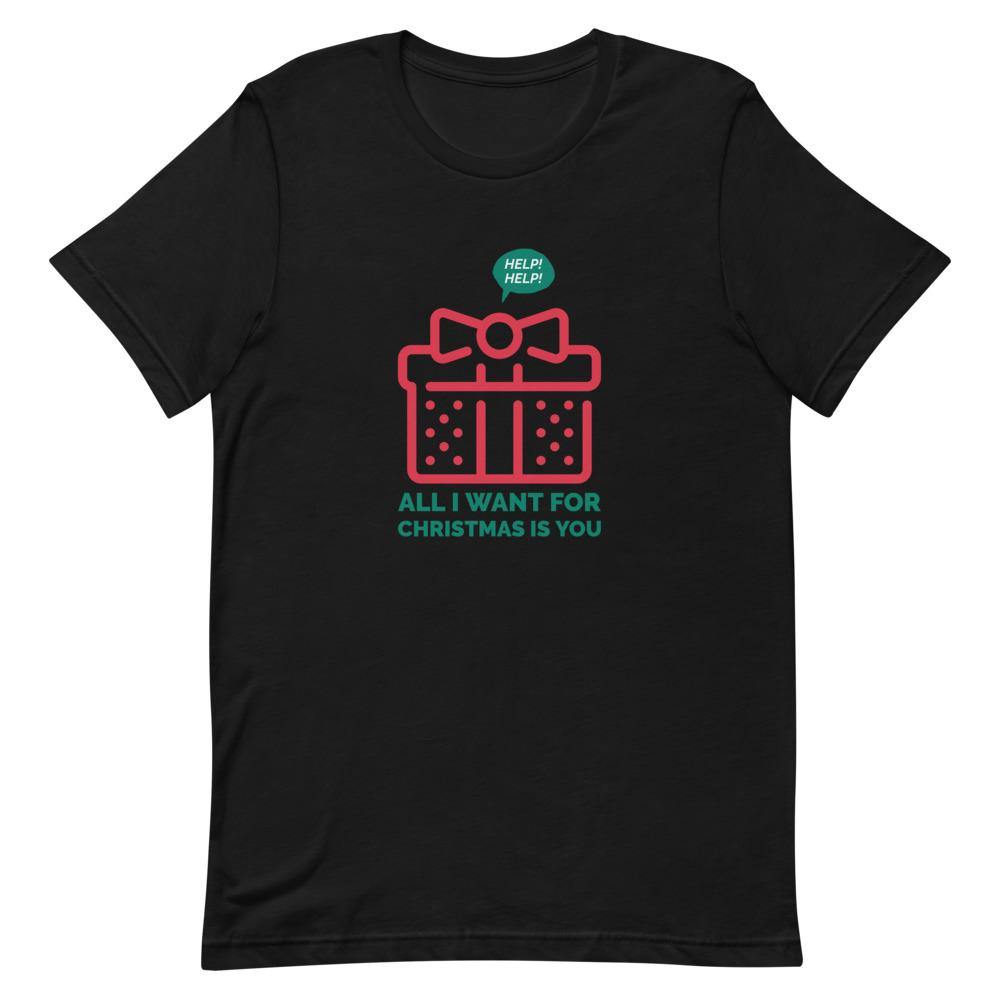 all I want for Christmas t-shirt - mo.be
