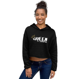 queen of quarantine cropped hoodie - mo.be