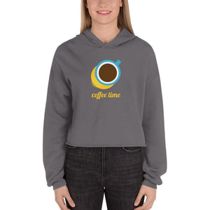coffee women's crop hoodie - mo.be