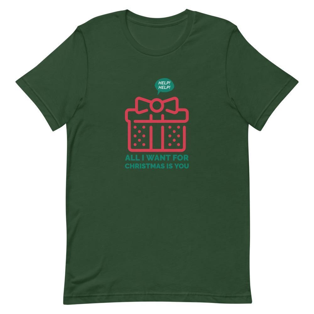 all I want for Christmas t-shirt - mo.be