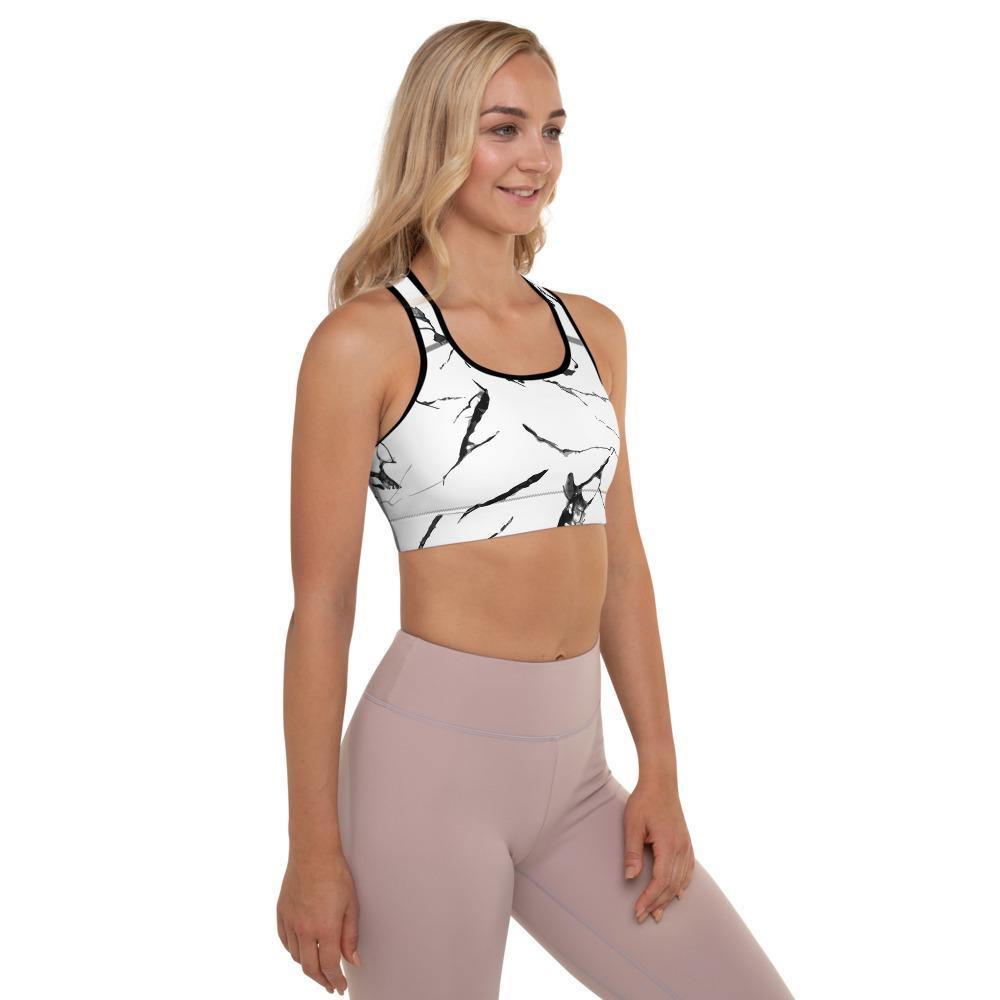 marble padded sports bra - mo.be