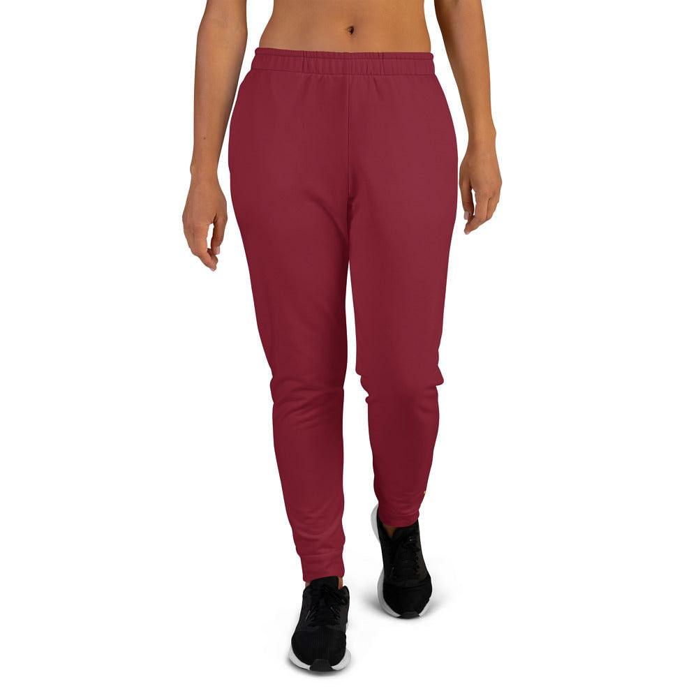women's maroon joggers - mo.be